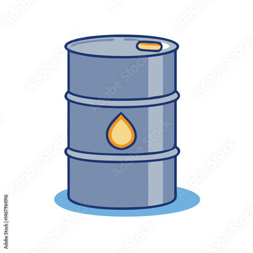 Oil barrel crude petroleum gas gasoline fuel energy industry resource container vector icon