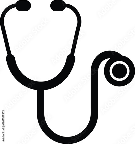 Stethoscope Medical Icon Vector Illustration