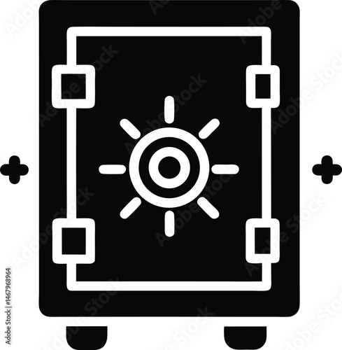 Vault Safe Icon Vector Illustration