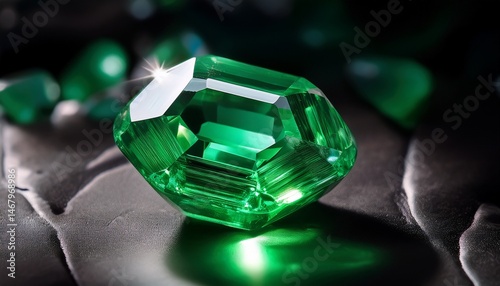 sparkling emerald gem dazzling green jewel