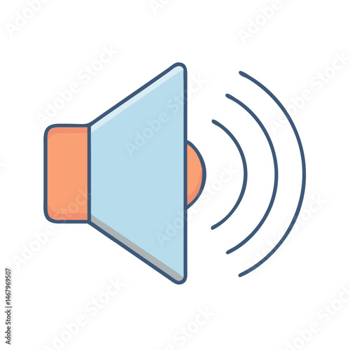 Sound volume icon speaker audio multimedia broadcast communication loud voice symbol graphic
