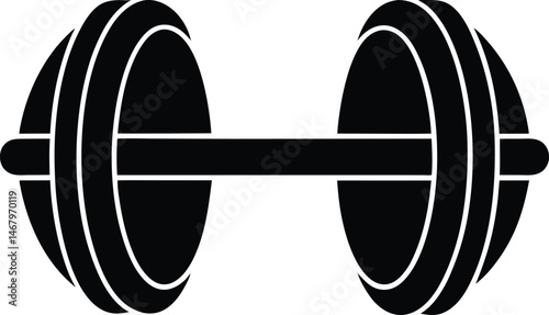 Barbell Weightlifting Icon Vector Illustration