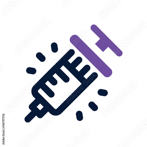 syringe duotone icon. Sleek and modern vector icon for websites, mobile apps, marketing materials, and corporate design. Fully scalable and ready to use.