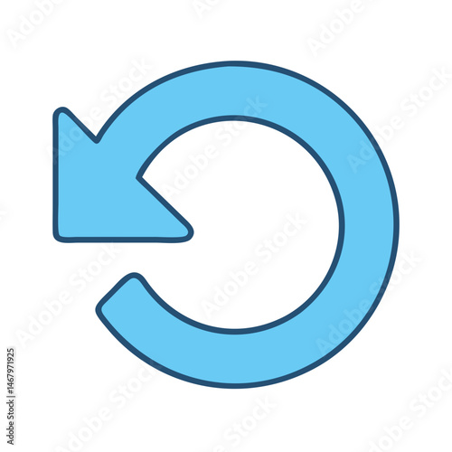 Refresh arrow icon vector illustration, reload and repeat sign, sync circular symbol graphic