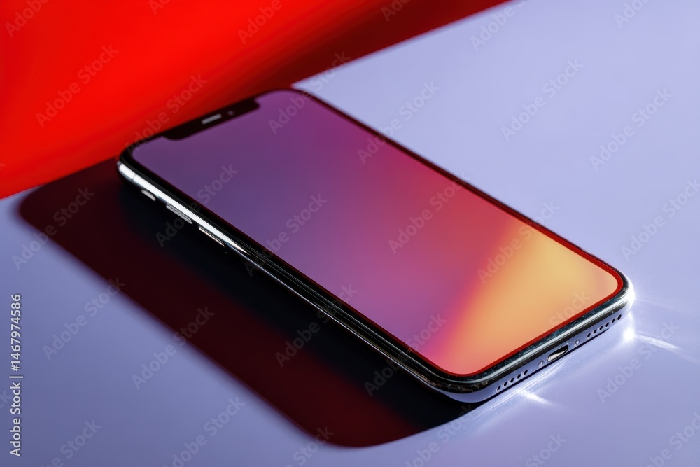 Reflected Light on Electronic Device Display Surface Revealing Technology and Modern Communication Reflected Light on Electronic Device Display Surface Revealing Technology and Modern Communication