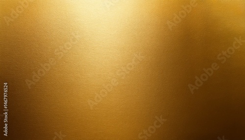 light shining on golden stainless wall gradient grainy golden abstract background with noise texture effect