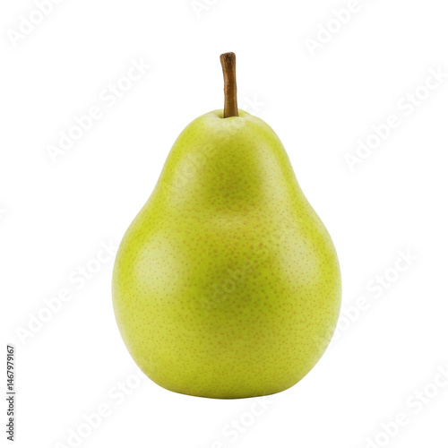 Canvastavla Green pear with smooth texture isolated
