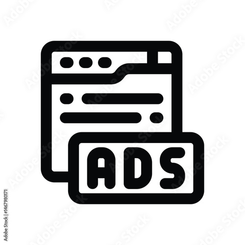 advertising line icon. Clean and minimalist vector icon for websites, mobile apps, presentations, and logos. Fully scalable and customizable for any project.