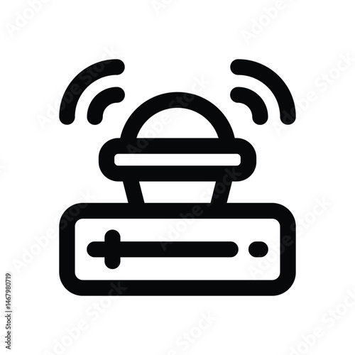 podcast line icon. Clean and minimalist vector icon for websites, mobile apps, presentations, and logos. Fully scalable and customizable for any project.