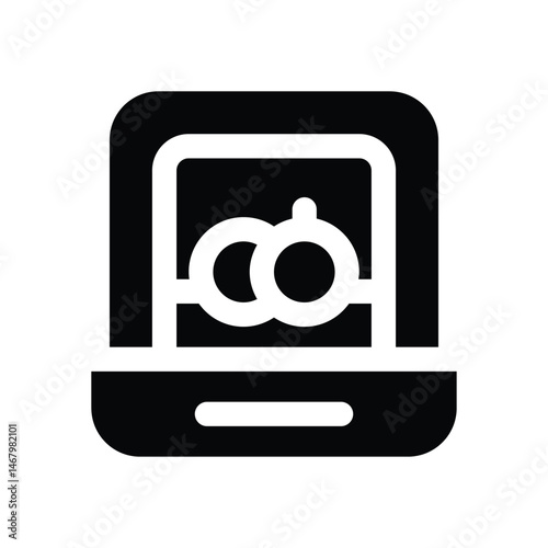jewelry box glyph icon. Strong and solid vector icon for websites, mobile interfaces, presentations, and visual branding. High quality and easy to edit.