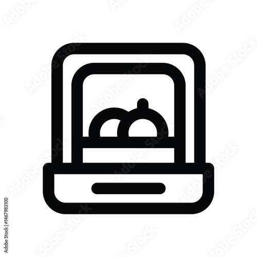 jewelry box line icon. Clean and minimalist vector icon for websites, mobile apps, presentations, and logos. Fully scalable and customizable for any project.
