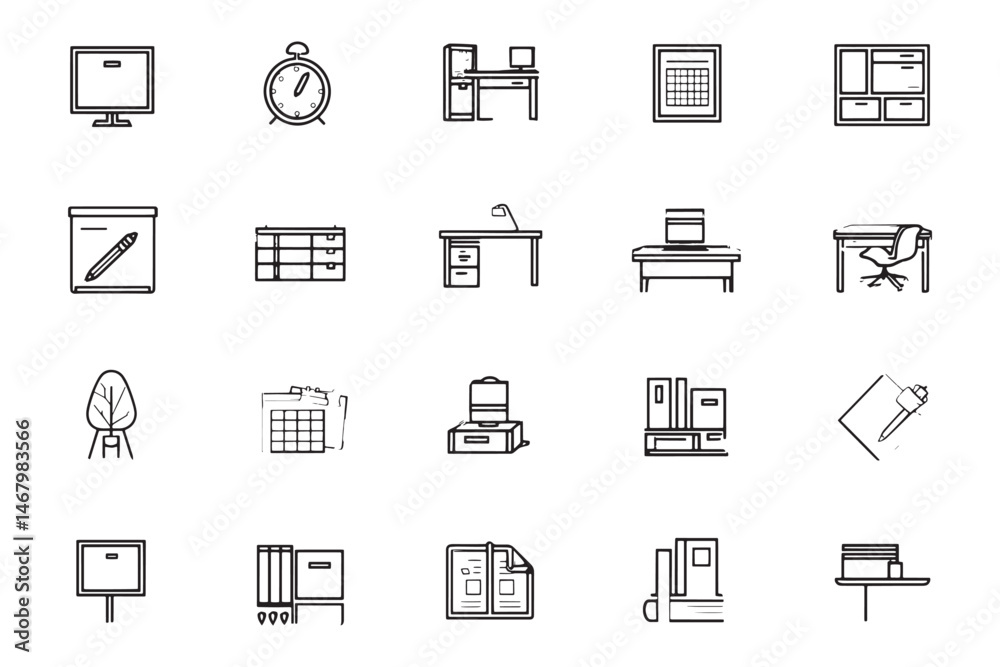 Minimalist bulletin board line artwork Minimalist bulletin board line artwork