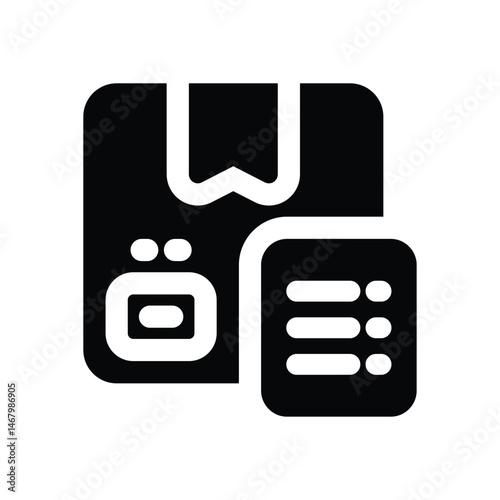 list glyph icon. Strong and solid vector icon for websites, mobile interfaces, presentations, and visual branding. High quality and easy to edit.
