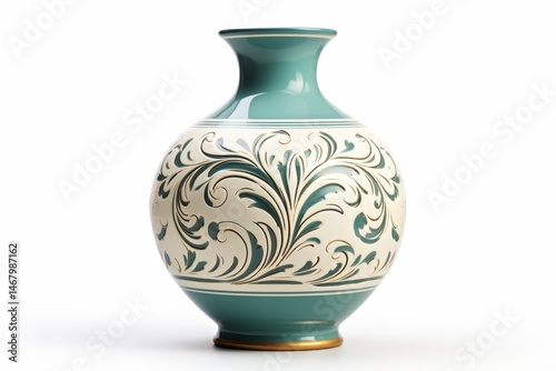 Retro Vase Illustration Isolated on Transparent Background