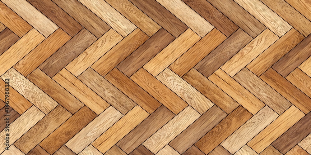 Parquet Flooring: A photorealistic shot of a classic herringbone pattern with a mix of natural wood colors, perfect for interior design and textures. Parquet Flooring: A photorealistic shot of a classic herringbone pattern with a mix of natural wood colors, perfect for interior design and textures.