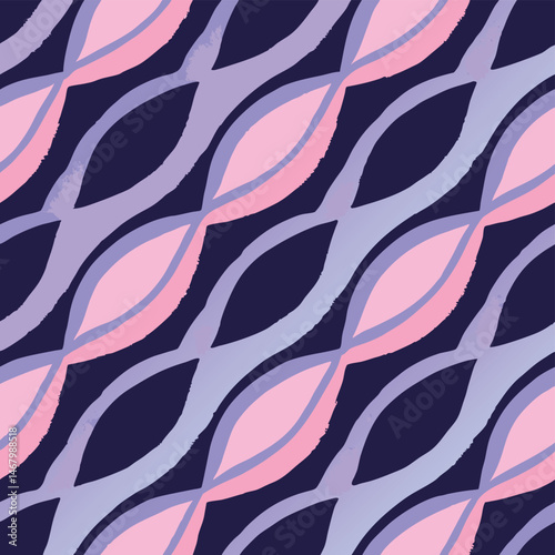 mid mod ogee repeat pattern vector illustration design