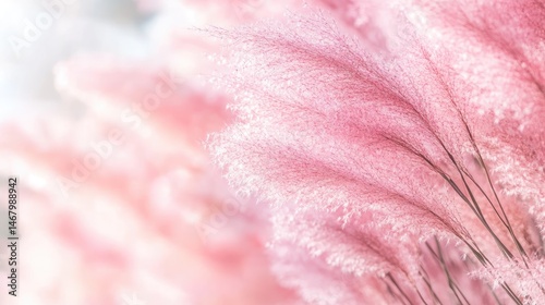 Dreamy Pink Pampas Grass Soft Focus with Natures Beauty.