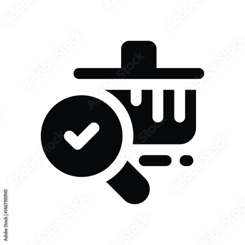 search sale glyph icon. Strong and solid vector icon for websites, mobile interfaces, presentations, and visual branding. High quality and easy to edit.
