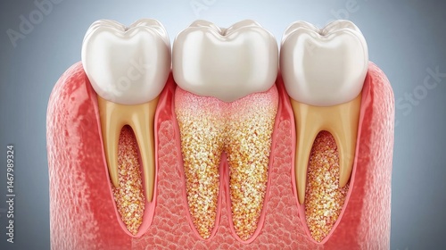 Healthy Teeth Gums and Roots Dental Health Anatomy.