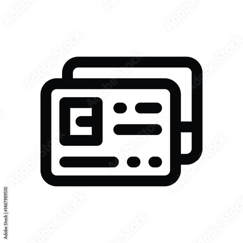 credit card line icon. Clean and minimalist vector icon for websites, mobile apps, presentations, and logos. Fully scalable and customizable for any project.