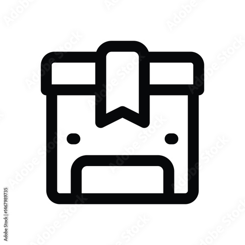 package box line icon. Clean and minimalist vector icon for websites, mobile apps, presentations, and logos. Fully scalable and customizable for any project.