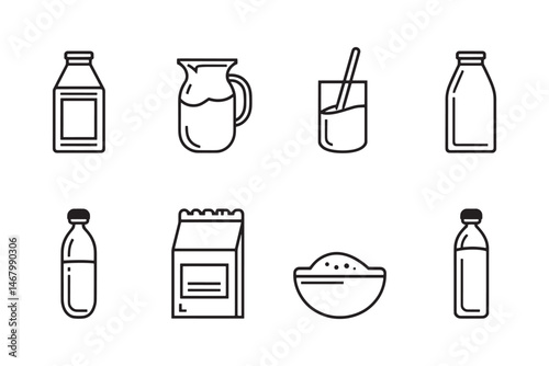 Buttermilk clean line vector artwork