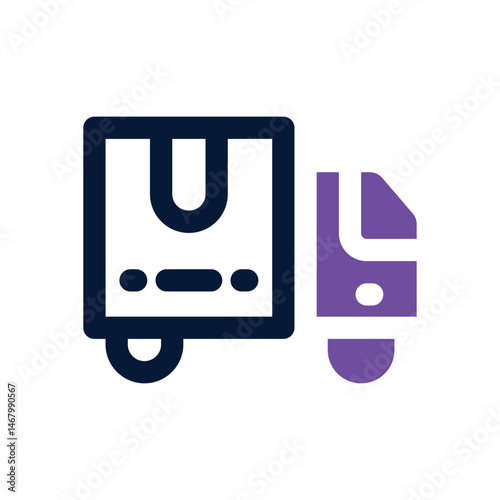 truck delivery duotone icon. Sleek and modern vector icon for websites, mobile apps, marketing materials, and corporate design. Fully scalable and ready to use.
