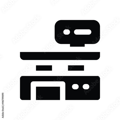 weigh scale glyph icon. Strong and solid vector icon for websites, mobile interfaces, presentations, and visual branding. High quality and easy to edit.