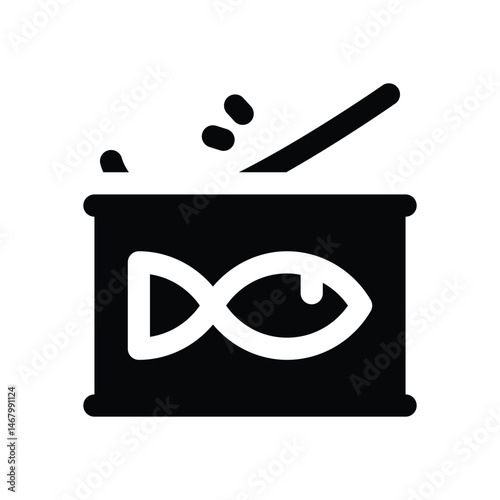 canned food glyph icon. Strong and solid vector icon for websites, mobile interfaces, presentations, and visual branding. High quality and easy to edit.