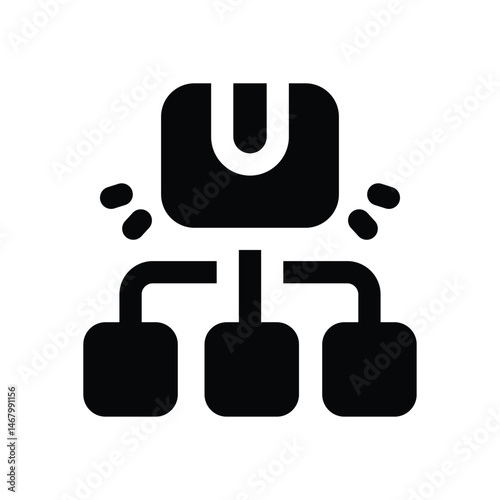 product management glyph icon. Strong and solid vector icon for websites, mobile interfaces, presentations, and visual branding. High quality and easy to edit.