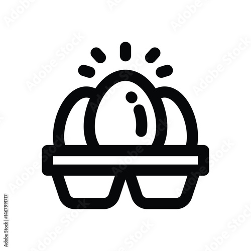 egg line icon. Clean and minimalist vector icon for websites, mobile apps, presentations, and logos. Fully scalable and customizable for any project.