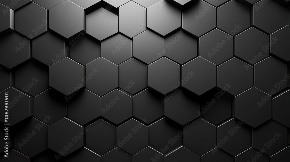 Dark Hexagon Mosaic Abstract Tech with Modern Design, and Graphic Texture. Dark Hexagon Mosaic Abstract Tech with Modern Design, and Graphic Texture.