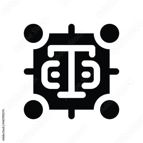 typhografy glyph icon. Strong and solid vector icon for websites, mobile interfaces, presentations, and visual branding. High quality and easy to edit.