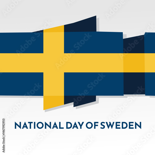 National Day of Sweden – poster, card, background, banner – vector illustration