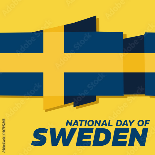 National Day of Sweden – poster, card, background, banner – vector illustration