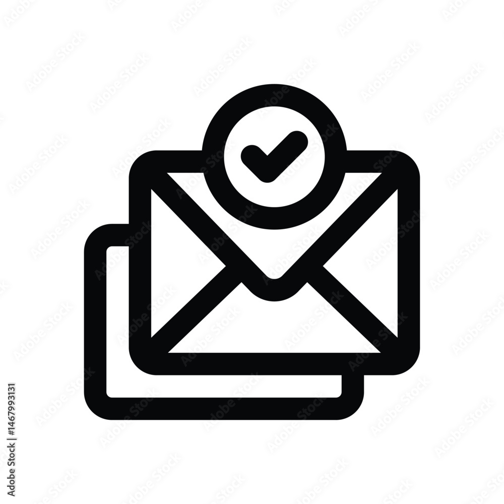 email line icon. Clean and minimalist vector icon for websites, mobile apps, presentations, and logos. Fully scalable and customizable for any project.