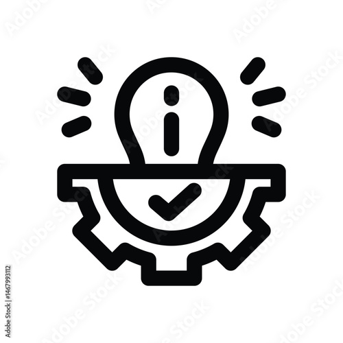 information management line icon. Clean and minimalist vector icon for websites, mobile apps, presentations, and logos. Fully scalable and customizable for any project.