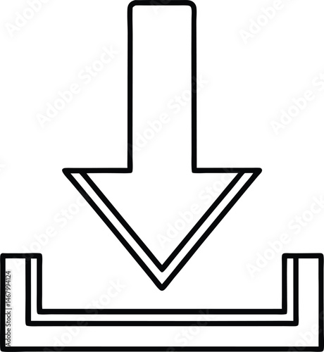 Download Icon with Downward Arrow Vector Illustration for Interface and Web Design,Download Arrow Icon Vector, Vector Download Icon Line Art, Down Arrow Symbol Vector
Would you like a version tailore