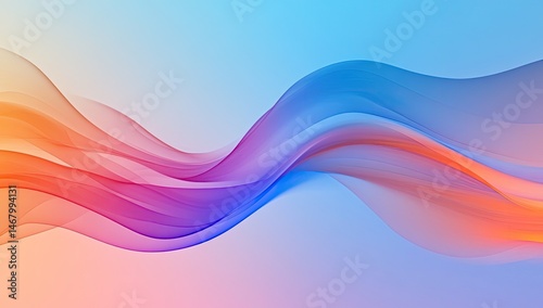 Wallpaper Mural Abstract wavy lines of vibrant colors blending smoothly Torontodigital.ca