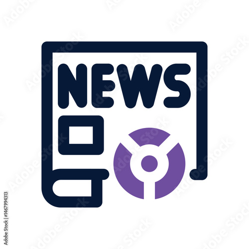 news report duotone icon. Sleek and modern vector icon for websites, mobile apps, marketing materials, and corporate design. Fully scalable and ready to use.