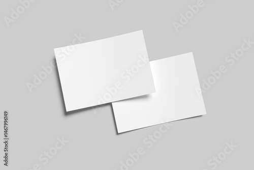 A4 Landscape Flyer Blank Mockup