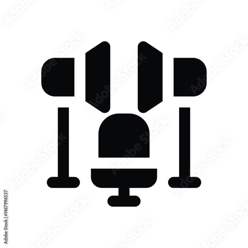 casting glyph icon. Strong and solid vector icon for websites, mobile interfaces, presentations, and visual branding. High quality and easy to edit.