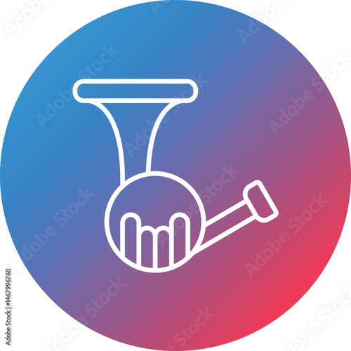 Horn Line Gradient Circle Background Icon