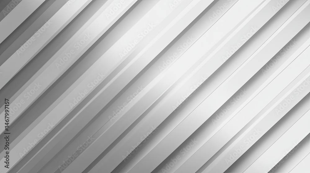 Obraz premium Silver Abstract Diagonal Metal Stripes.