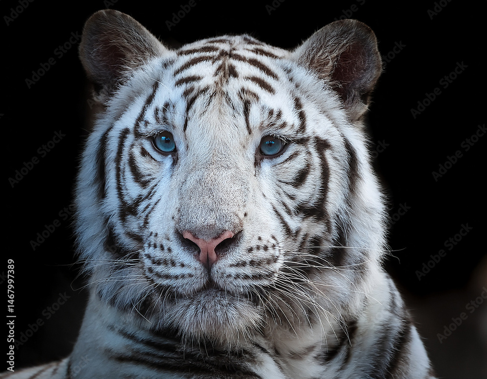 Obraz premium white tiger portrait