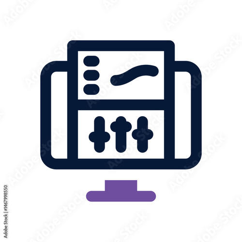 sound editing duotone icon. Sleek and modern vector icon for websites, mobile apps, marketing materials, and corporate design. Fully scalable and ready to use.