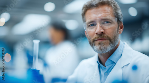 Scientific Research in a Sterile Lab with DNA and Molecule Models