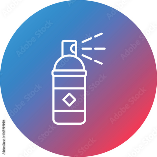 Spray Paint Line Gradient Circle Background Icon