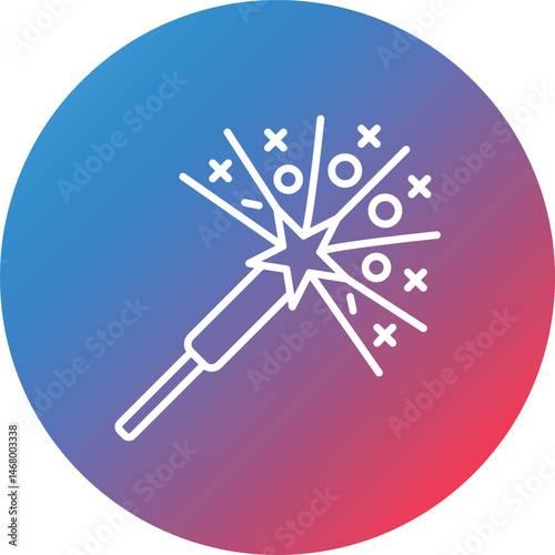 Bengal Light Line Gradient Circle Background Icon