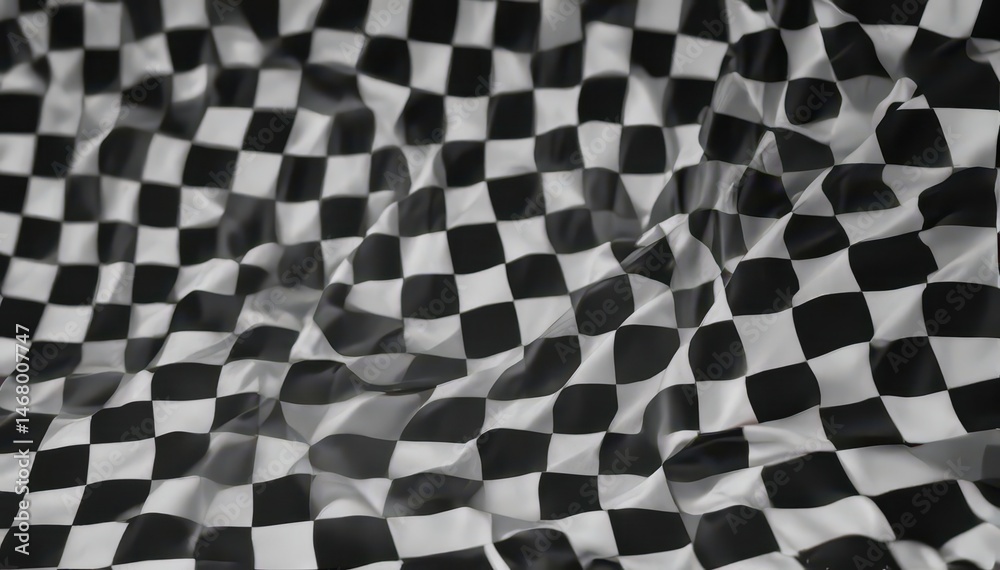 Obraz premium Black and white checkered background, sharp focus , simple, retro